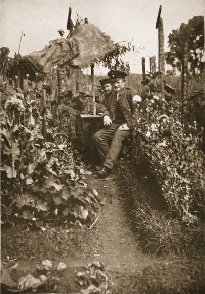 Prisoners in Their Garden, Eastcote, illustration from German Prisoners in Great Britain by English Photographer